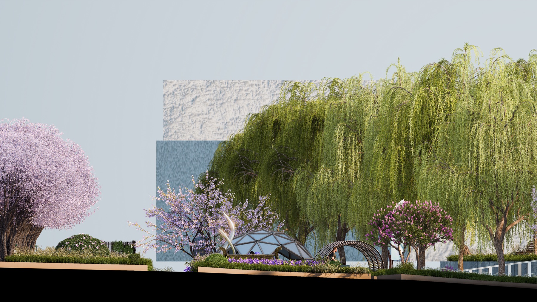 Landscape design of Qiushi Road